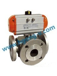 ANSI/API pneumatic stainless steel flange ball valve